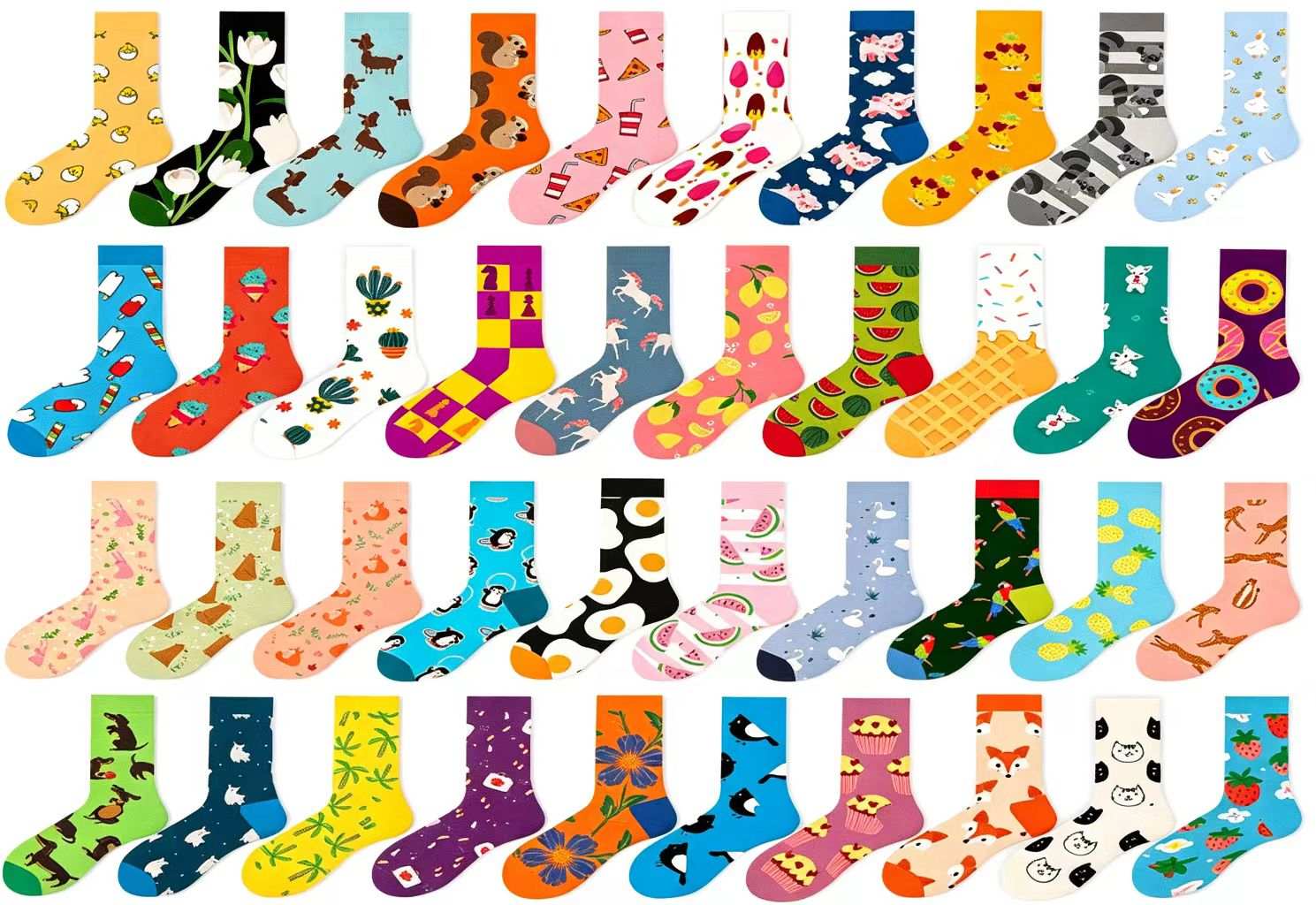 Range of custom pattern socks