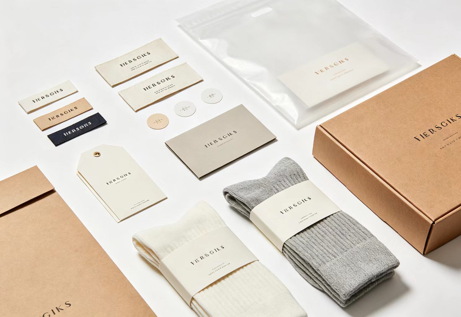 Custom packaging, labels and branded sock boxes